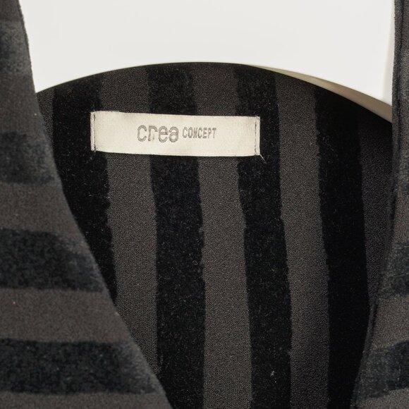 Crea Concept AW/20 Black Velvet-Stripe Moto Jacket - Picture 9 of 12